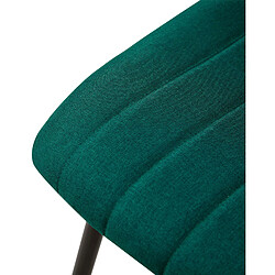 Decoshop26 Lot de 4 chaises de salle à manger coutures décortatives verticales assise en tissu velours vert pieds en métal negro 10_0001875 pas cher