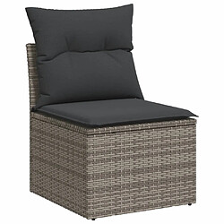 Avis vidaXL Salon de jardin 5 pcs avec coussins gris résine tressée