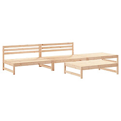 vidaXL Salon de jardin 4 pcs bois massif de pin