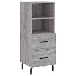 Acheter vidaXL Buffet haut Sonoma gris 34,5x34x180 cm Bois d'ingénierie