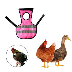 4 Pièces Gilet Réfléchissant Pour Animaux De Compagnie Selle De Volaille Pour Poulet Oie Couleur Vive Rose