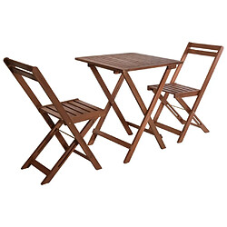 ProGarden Ensemble de bistro de jardin 3 pcs Bois 