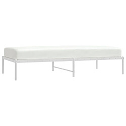 Avis Maison Chic Lit adulte - Lit simple Cadre de lit,Structure du lit Contemporain métal blanc 90x190 cm -MN78399