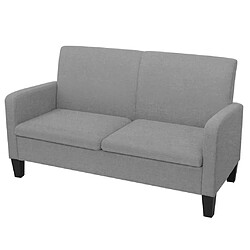 Avis Maison Chic Ensemble de canapés 2 pcs, Canapé droit Sofa pour Salon Tissu Gris clair -GKD186487