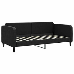 Maison Chic Lit de jour, Lit de repos pour Salon Chambre,Canapé-lit,Lit d'invité noir 90x190 cm tissu -MN28920