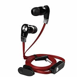 Langsdom Jm02 Écouteurs Intra-Auriculaires À Commande Filaire Casque Hifi Basse Microphone Intégré Prise 3.5Mm Casque De Jeu Rouge