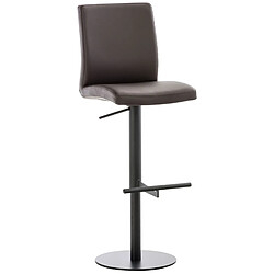 Non Tabouret de bar Cadiz simili cuir noir 