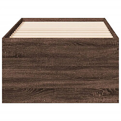 Maison Chic Lit d'appoint | Lit de jour | Lit de repos et tiroirs chêne marron 100x200cm bois d'ingénierie -GKD14188 pas cher