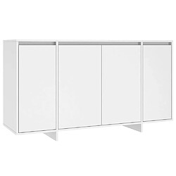 Maison Chic Buffet,Meuble de Rangement,commode pour salon,Cuisine blanc 135x41x75 cm bois d'ingénierie -MN18349