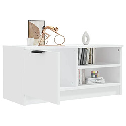 Acheter Maison Chic Meuble TV scandinave - Banc TV pour salon Blanc 80x35x36,5 cm Bois d'ingénierie -MN50625