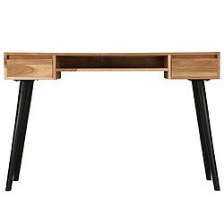 Helloshop26 Bureau table meuble travail informatique à écrire bois d'acacia massif 118 cm 0502113 