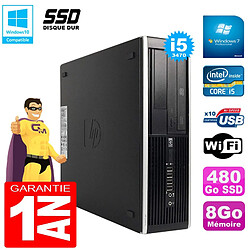 PC HP Compaq Pro 6300 SFF I5-3470 RAM 8Go Disque 480Go SSD Graveur DVD Wifi W7 · Occasion 