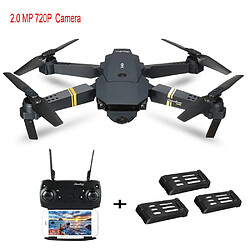 E58 2MP w / 720P Caméra WIFI FPV Pliable selfie Drone RC Quadcopter RTF Noir