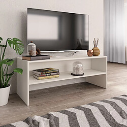 vidaXL Meuble TV Blanc 100x40x40 cm Bois d’ingénierie 