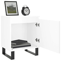 Avis vidaXL Tables de chevet 2pcs blanc brillant 40x30x50cm bois ingénierie