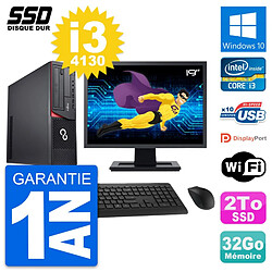 PC Fujitsu E920 DT Ecran 19" Intel Core i3-4130 RAM 32Go SSD 2To Windows 10 Wifi · Occasion 