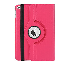 Avis Wewoo Smart Cover Magenta pour iPad mini 4 Litchi Texture 360 degrés Rotation Smart Case en cuir avec support