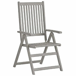 Avis Maison Chic Lot de 4 Chaises inclinables de jardin - Fauteuil d'extérieur avec coussins Bois d'acacia -MN57224