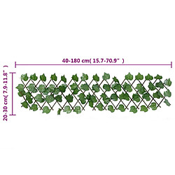 vidaXL Treillis de feuille de vigne artificiel extensible 180x20 cm pas cher