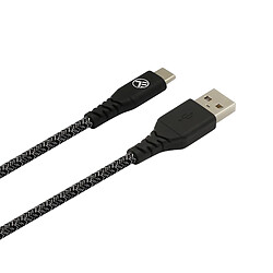 Câble Tellur Green Data, USB vers Type-C, 3A, 1m, nylon, plastique recyclé, noir