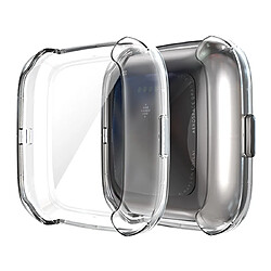 Wewoo Boîtier de montre Housse en TPU à couverture totale pour Fitbit Versa 2 Transparent 