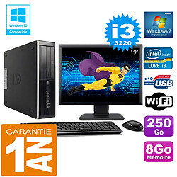 PC HP Compaq 8300 SFF Core I3-3220 Ram 8Go Disque 250 Go Wifi W7 Ecran 19" - Occasion