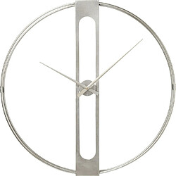 Karedesign Horloge murale Clip 60cm argentée Kare Design