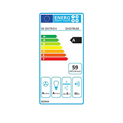 Hotte plan de travail 90cm 503m³/h verre noir/inox - dhd7961b - DE DIETRICH