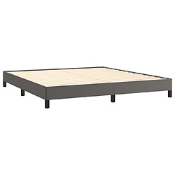 Avis vidaXL Cadre de lit sans matelas gris 180x200 cm similicuir