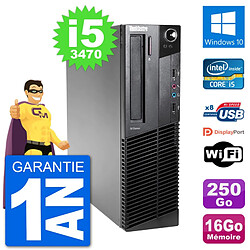 PC Lenovo M92p SFF Intel i5-3470 RAM 16Go Disque Dur 250Go Windows 10 Wifi - Occasion