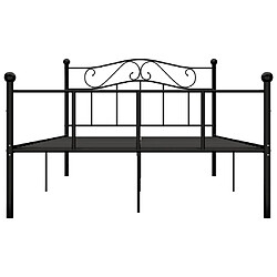 Avis Maison Chic Lit adulte - Lit simple Cadre de lit,Structure du lit Contemporain Noir Métal 120 x 200 cm -MN63554