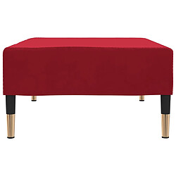 Avis vidaXL Repose-pied Rouge bordeaux 78x56x32 cm Velours