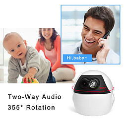 Universal WiFi mini caméra 2MP Smart Home Sécurité Vidéosurveillance 355 ° Rotation Deux façons Audio Surveillance Bébé Vision Nocturne | Caméras de Surveillance