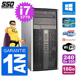 PC Tour HP Compaq Pro 6300 CMT Intel i7-3770 RAM 16Go SSD 240Go Windows 10 Wifi · Occasion 