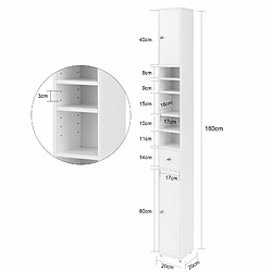 Avis SoBuy BZR34-W Meuble de Rangement Salle d Bain Meuble Colonne Armoire de Toilette Meuble WC