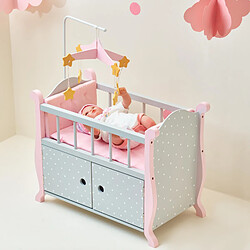 Olivia'S Little World Lit berceau poupon baigneur poupée Polka Dots Princess mobilier bois TD-0206AG