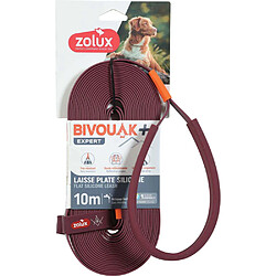 ZOLUX Longe plate en silicone rouge Bivouak 10 m. Longe plate en silicone rouge Bivouak 10 m