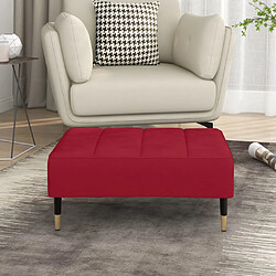 vidaXL Repose-pied Rouge bordeaux 78x56x32 cm Velours