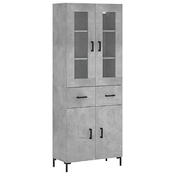 Maison Chic Buffet,Meuble de Rangement,commode pour salon,Cuisine Gris béton 69,5x34x180 cm Bois d'ingénierie -MN45281