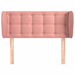 Avis Maison Chic Tête de lit scandinave avec oreilles,meuble de chambre Rose 103x23x78/88 cm Velours -MN94168