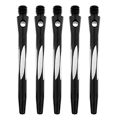 1 paquet de 5pcs en alliage d'aluminium Darts Shafts Harrers Dart Stems Medium Balck