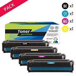 TONER SERVICES Compatible HP 125A et Canon 716 Pack 4 Toners Noir cyan magenta jaune 