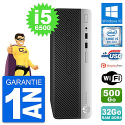 PC HP ProDesk 400 G4 SFF Intel i5-6500 RAM 32Go Disque Dur 500Go Windows 10 Wifi · Occasion 