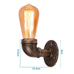 Acheter Stoex 2x Créatif Vintage Applique murale Conduite D'eau Lampe murale Industriel Rétro Lampe de Mur Fer Métal E27 60 W pour Restaurant, Café, Bar, Cuisine, Chambre à coucher, Rouille