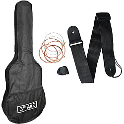 3rd Avenue Pack guitare acoustique avec sangle, médiators et cordes - Sunburst pas cher