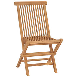 Maison Chic Lot de 2 Chaises pliables de jardin - Fauteuil d'extérieur Bois de teck solide -MN40266