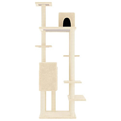 Acheter Arbre à chat avec griffoirs,niche pour chat en sisal Crème 154 cm -MN30922