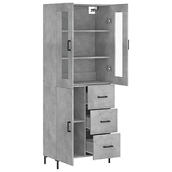 Acheter Maison Chic Buffet,Meuble de Rangement,commode pour salon,Cuisine Gris béton 69,5x34x180 cm Bois d'ingénierie -MN10554