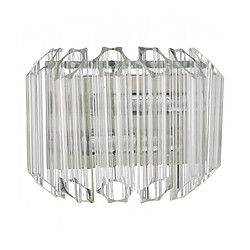 Luminaire Center Applique design Tuvalu Chrome poli,verre 2 ampoules 25cm