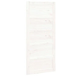 vidaXL Porte de grange Blanc 90x1,8x204,5 cm Bois massif de pin